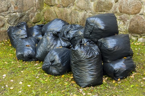 Dedicated waste management team at work