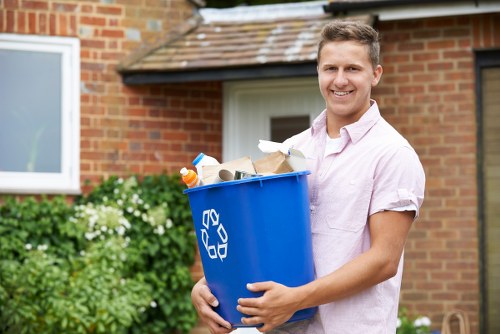 Staff assisting a business with commercial waste documentation