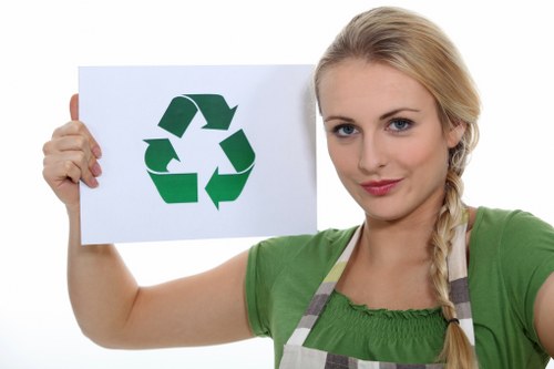 Professional waste clearance team at a construction site